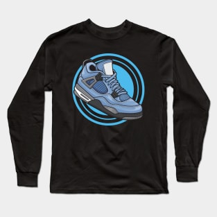 AJ 4 Retro unv Blue Sneaker Long Sleeve T-Shirt